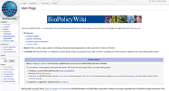 Desktop Screenshot of biopolicywiki.org