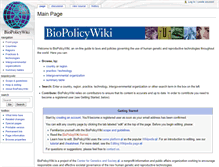 Tablet Screenshot of biopolicywiki.org